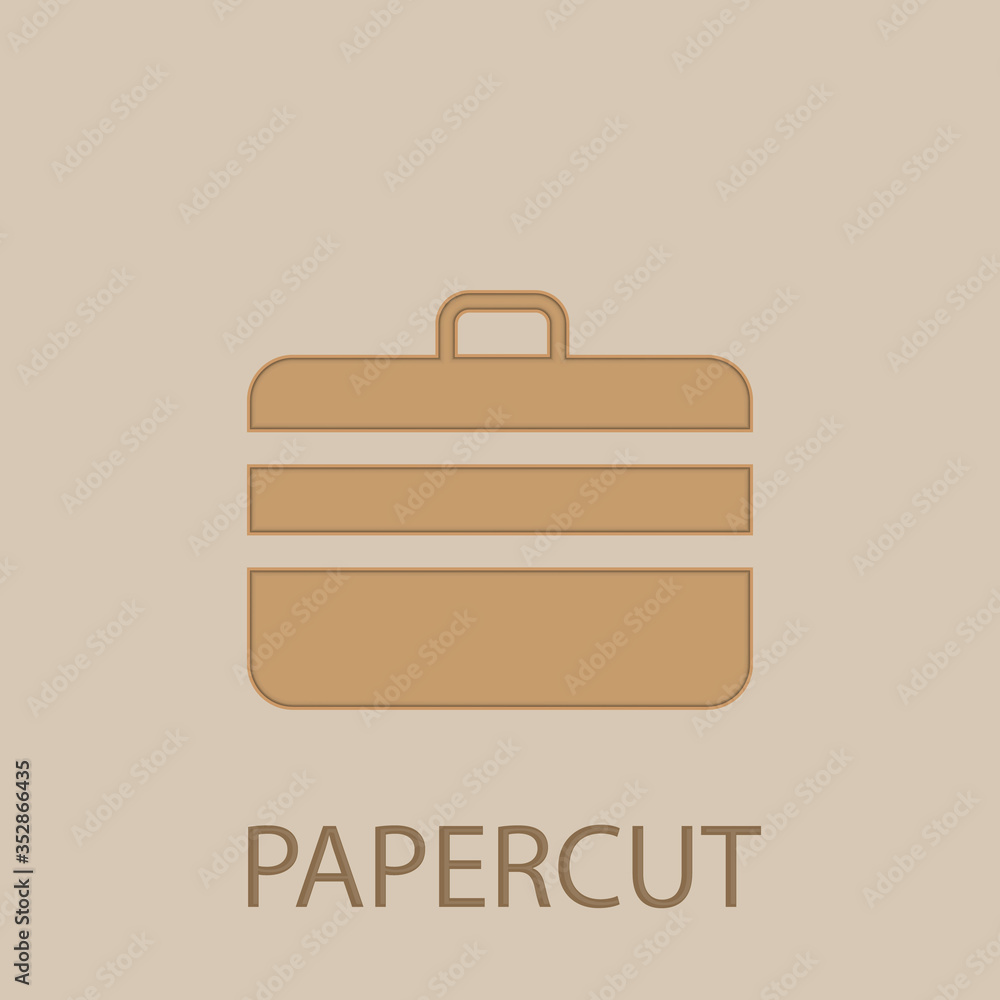 Poster diplomat papercut icon. simple glyph, flat vector of web icons for ui and ux, website or mobile appl