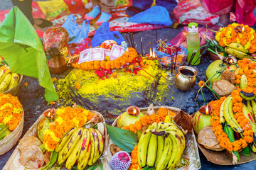 Offerings to God During Chhath Puja Festival