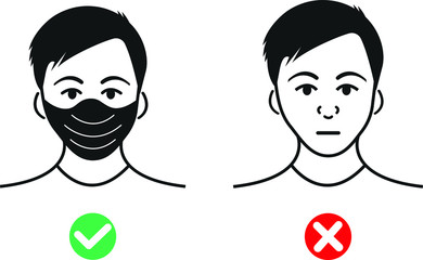 use mask icon. protect corona virus icon vector