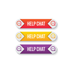 Chat button icon / help chat button for websites / applications