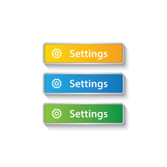 settings button icon / gear button for websites / applications