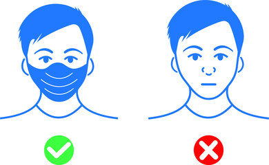 use mask icon. corona virus protection icon