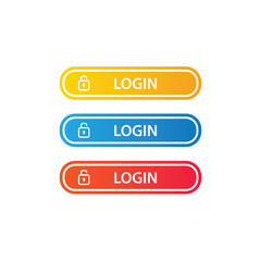 login button icon / login button for websites / applications