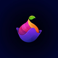 awesome colorful fruit premium logo template
