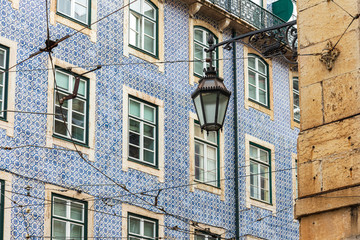 Traditional old buildings in Lisbon, Portugal, Europe