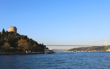 Istanbul Rumeli fortress and Bosporus sea