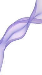 Abstract wave. Scarf. Bright ribbon on white background. Abstract smoke. Raster air background. Vertical image orientation. 3D illustration