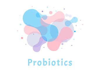 Probiotics bacteria logo.
