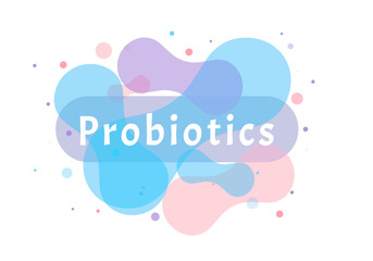 Probiotics bacteria logo.