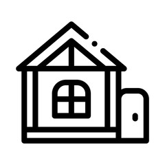 play house for children icon vector. play house for children sign. isolated contour symbol illustration