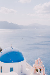 Blue dome in Santorini