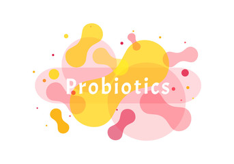 Probiotics bacteria logo.