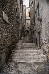 Fototapeta na wymiar Street of the old town of Besalu