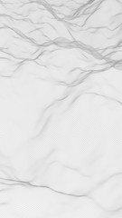 Abstract landscape on a white background. Cyberspace grid. hi tech network. 3d illustration