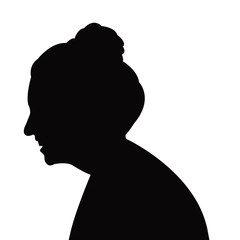 a woman head silhouette vector