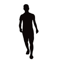 a man walking body silhouette vector
