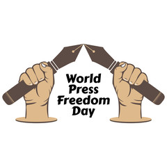 Creative Vector illustration for World Press Freedom Day .