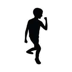 a boy body silhouette vector
