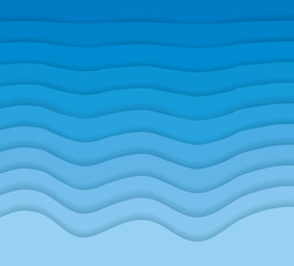 Blue waves background vector design