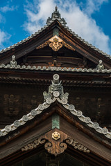 Fototapeta premium Roof Detail of the Sanmon Gate to Nanzen-ji Temple, Kyoto, Japan