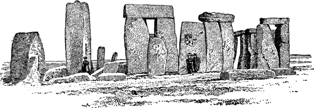 Stonehenge, vintage illustration.