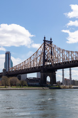 The Queensboro Bridge near Queensbridge Park along the East River in Long Island City Queens New York