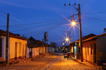 Trinidad at night, Cuba