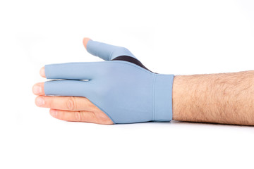 billiard gloves male hand worn