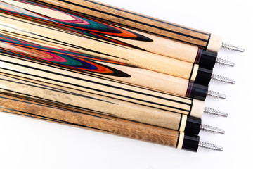 Fototapeta premium billiard pool cue snoker cue 3 cushion billiard close-up detail shots