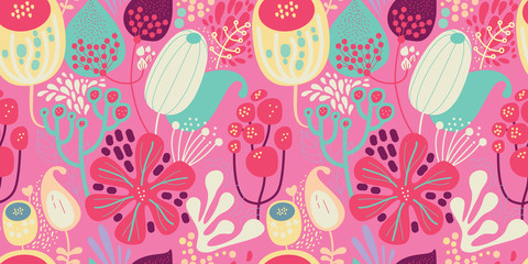 Flowers, plants and paisley cucumbers.