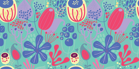 Flowers, plants and paisley cucumbers.