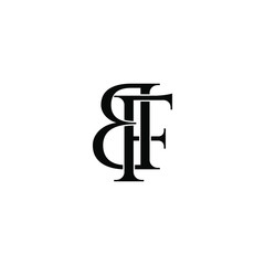 bf letter original monogram logo design