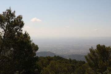 European rural countryside view from mountain