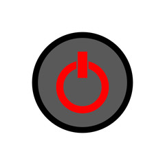 red power button