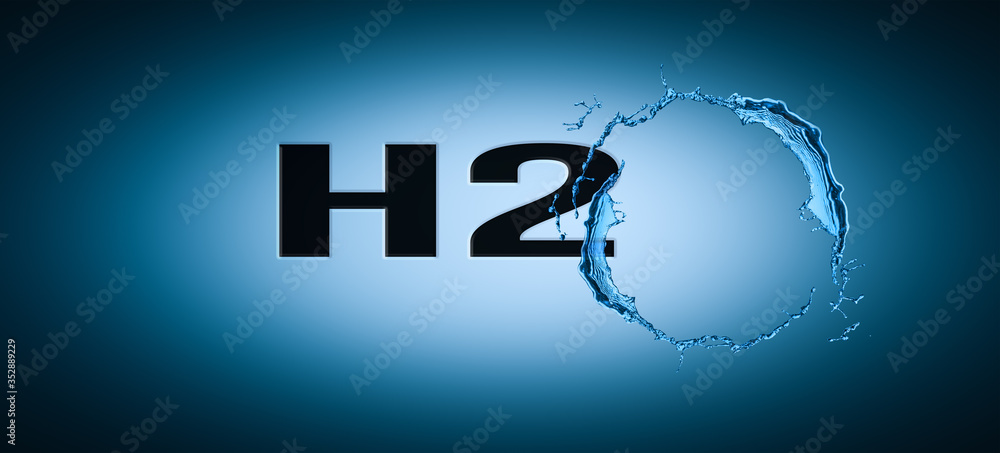 Wall mural h2o water concept background