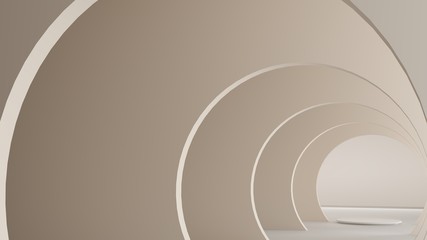 Fototapeta premium 3D rendering. Mockup, podium, platform abstract scene minimal. Used in commercial space for advertising. The futuristic backdrop for a showcase, product presentations design for cosmetic 