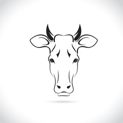 vector of an cow head design isolated on the white background. cow head Logo.