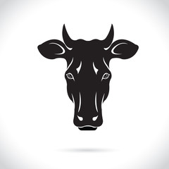 vector of an cow head design isolated on the white background. cow head Logo.