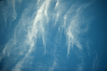 blue sky with cirrus clouds