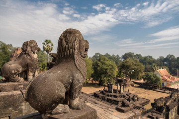 Fototapeta na wymiar Bakong Prasat temple in Angkor Wat complex, Siem Reap, Cambodia.