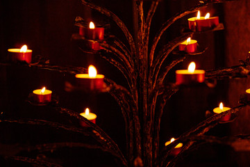 candles in the church