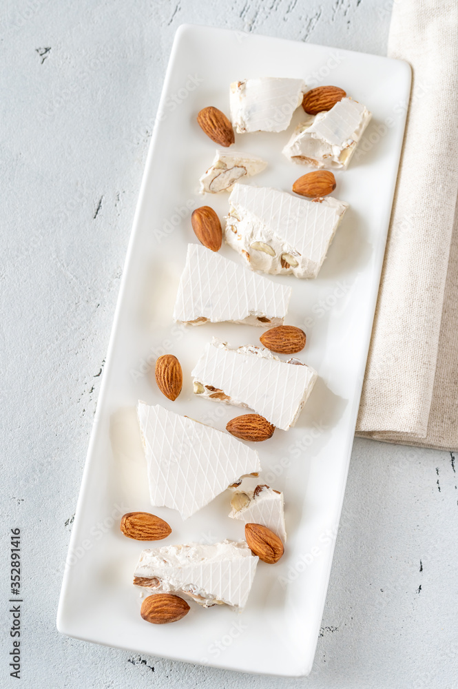 Canvas Prints turron - european nougat confection