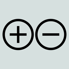Obraz premium plus minus icon