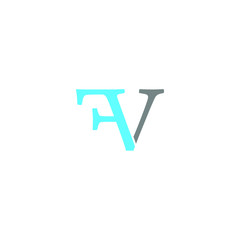 fv letter original monogram logo design