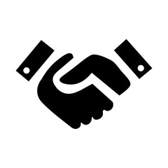 Business handshake icon on white background vector image