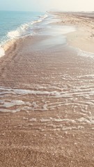 waves on the beach.