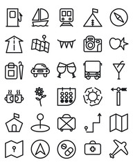 Media Icon Travel Line Style for any purposes website mobile app presentation