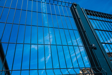 Fototapeta premium Black metal security gates protecting property