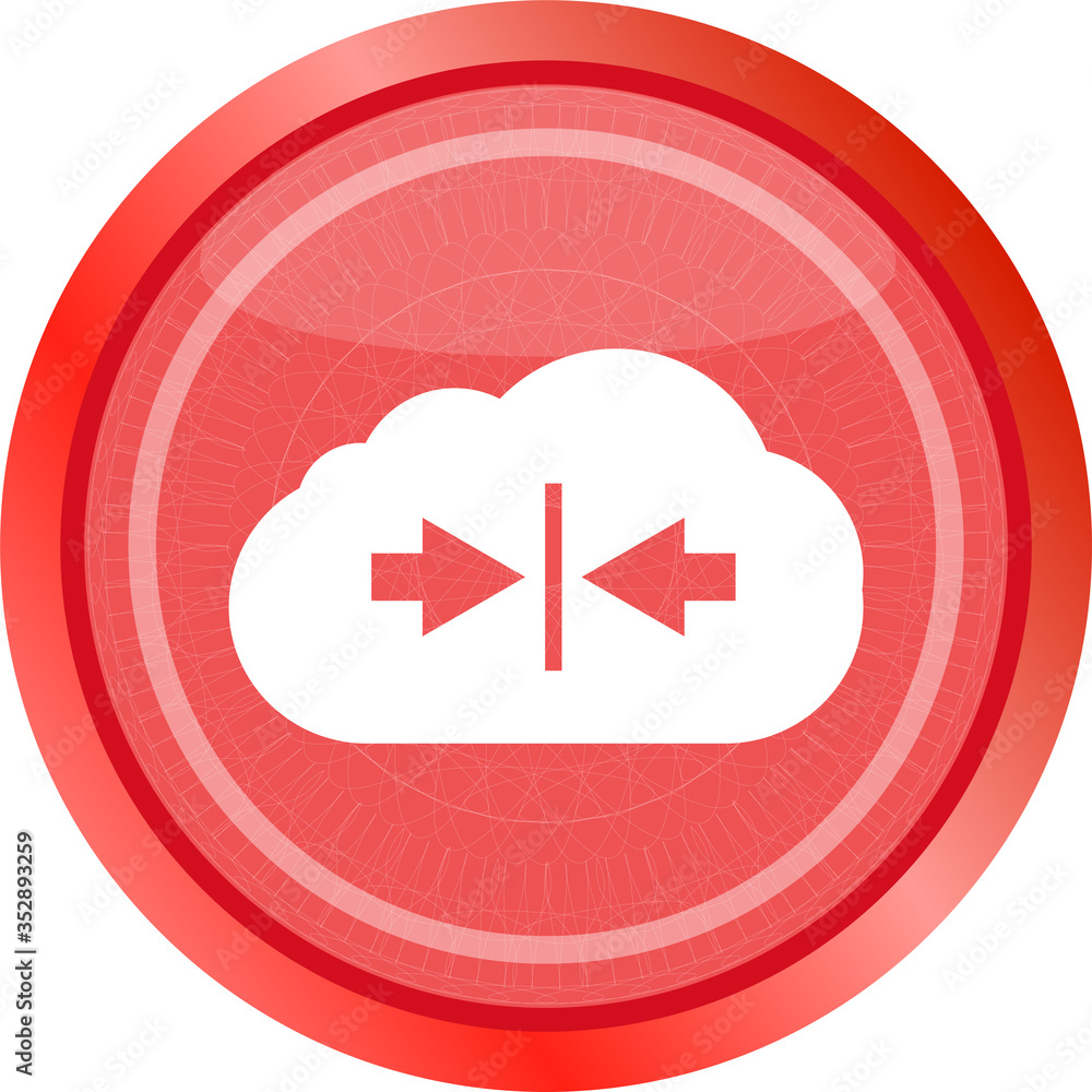 Poster abstract cloud icon. upload button. load symbol. round button