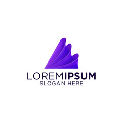 abstract colorful triangle premium logo template